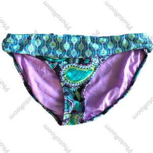 Athleta paisley bikini bottoms size medium